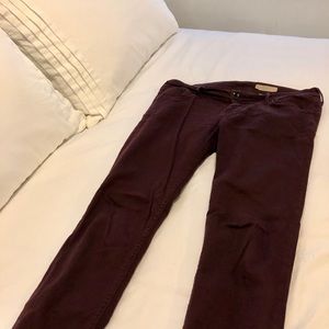 H&M Maroon Skinny Pants